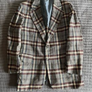 American Vintage Multicolor Plaid Blazer